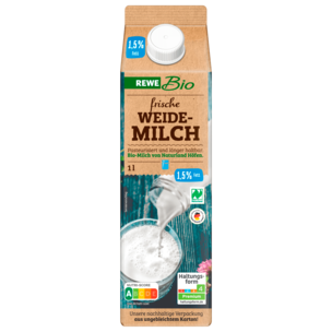 REWE Bio frische fettarme Milch 1,5% 1l